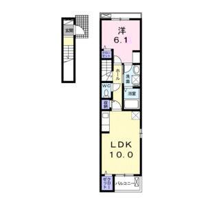 1LDK 間取り図