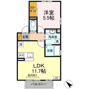 1LDK 間取り図