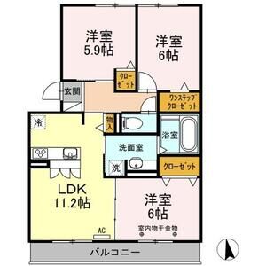 3LDK 間取り図