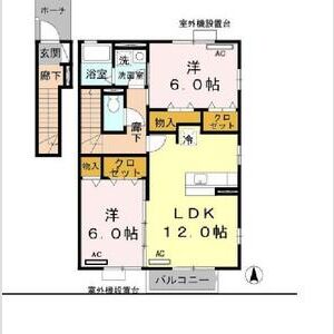 2LDK 間取り図