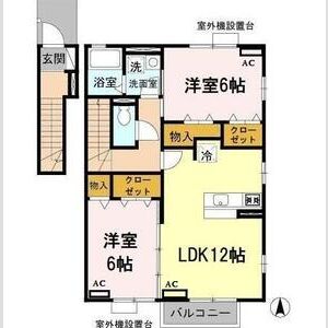 2LDK 間取り図