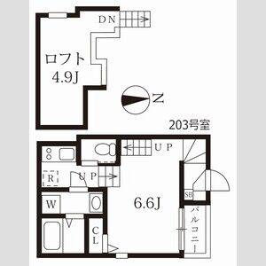 1K 間取り図