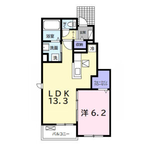 1LDK 間取り図