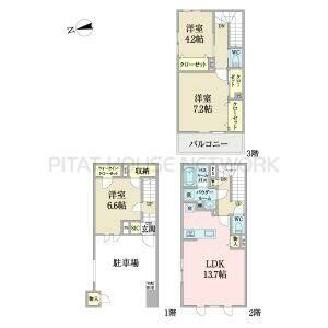 3LDK 間取り図