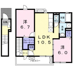 2LDK 間取り図