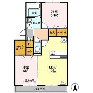 2LDK 間取り図