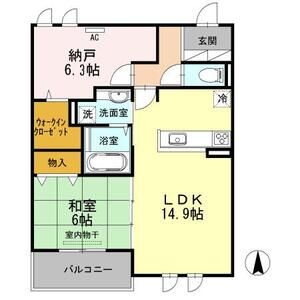 1LDK 間取り図