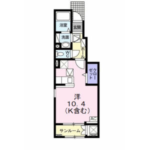 ワンルーム 間取り図