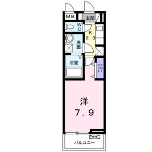 1K 間取り図