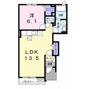 1LDK 間取り図