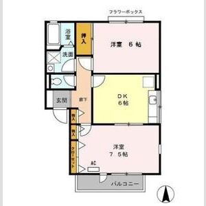 2DK 間取り図
