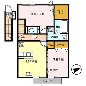 2LDK 間取り図