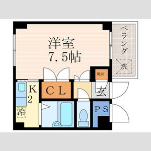 1K 間取り図