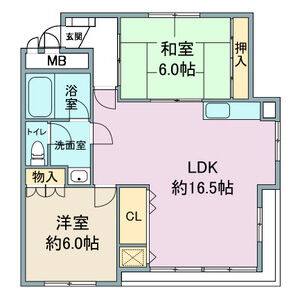 2LDK 間取り図