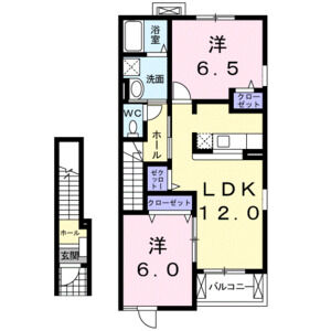 2LDK 間取り図