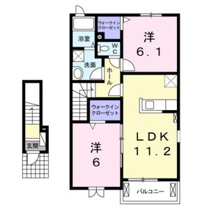 2LDK 間取り図