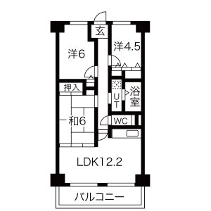 3LDK 間取り図