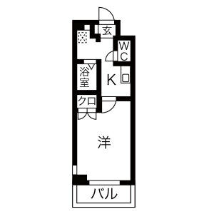 1K 間取り図