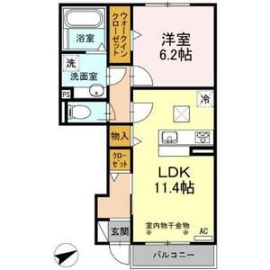 1LDK 間取り図