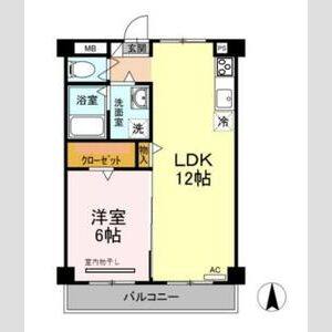 1LDK 間取り図