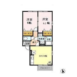 2DK 間取り図