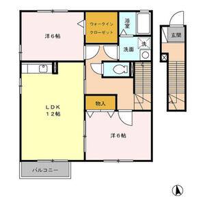2LDK 間取り図