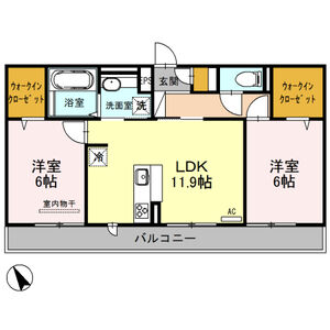 2LDK 間取り図