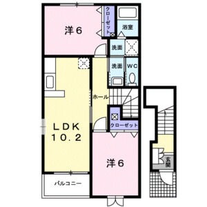 2LDK 間取り図