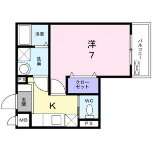 1K 間取り図
