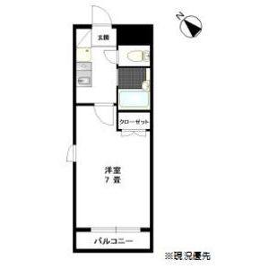 1K 間取り図