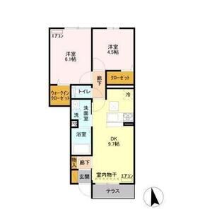 2DK 間取り図