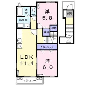 2LDK 間取り図