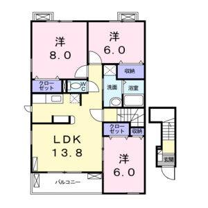 3LDK 間取り図