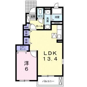 1LDK 間取り図