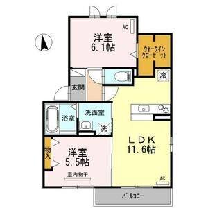 2LDK 間取り図
