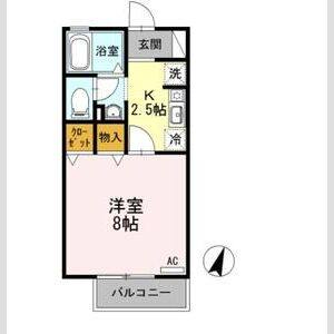 1K 間取り図