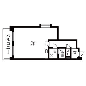 ワンルーム 間取り図