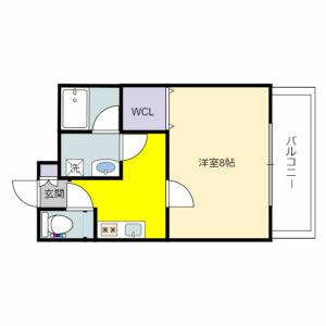 1K 間取り図