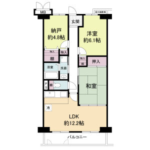 2LDK 間取り図