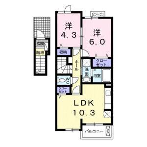 2LDK 間取り図