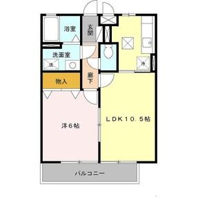 1LDK 間取り図