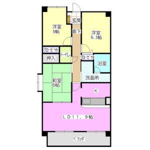 3LDK 間取り図