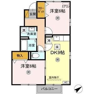 2DK 間取り図