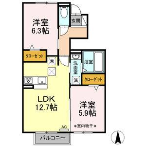 2LDK 間取り図