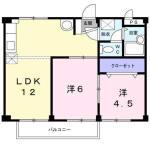 2LDK 間取り図
