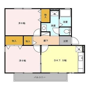 2DK 間取り図