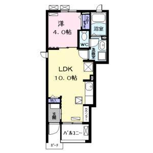 1LDK 間取り図