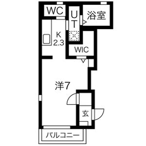 1K 間取り図