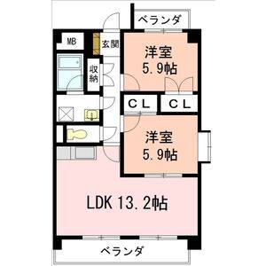 2LDK 間取り図