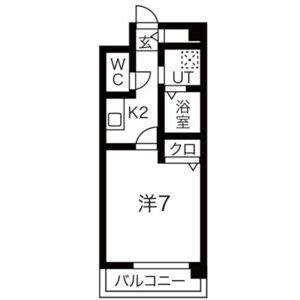 1K 間取り図